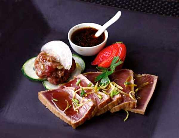 Tataki de atún con salsa Shöyu